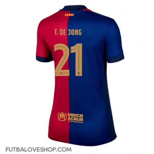 Dres Barcelona Frenkie de Jong #21 Domáci pre Ženy 2024-25 Krátky Rukáv